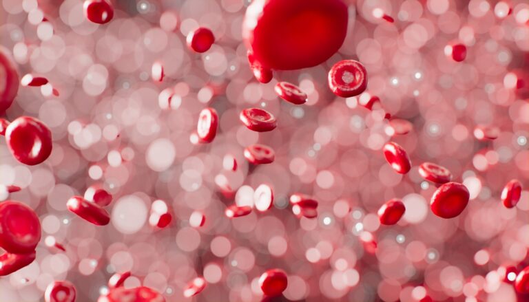 Sichelzellenanämie a bunch of red bubbles floating in the air