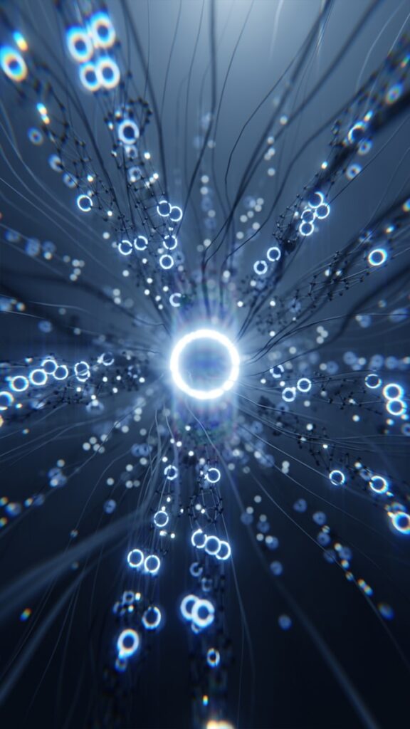 a computer generated image of a circular object