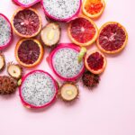 flatlay photography of citrus and dragon