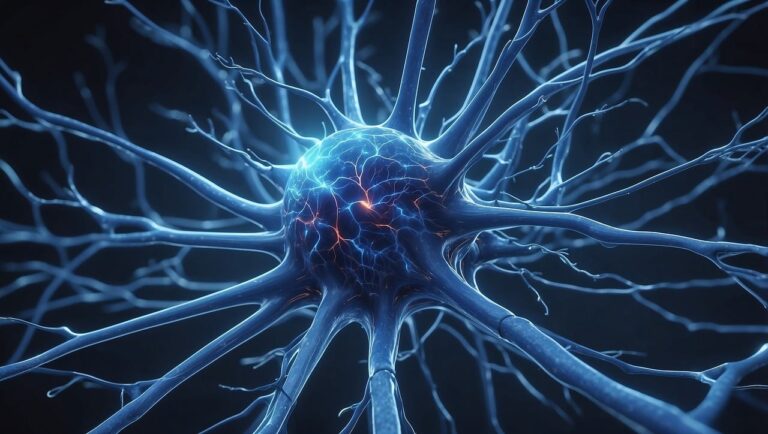 Degenerative Erkrankungen des Nervensystems ai generated, cell, dendrites, neurology, anatomy, abstract, design, nerve, drawing, neuron, brain, synapse, axon, biology, physiology, impulse