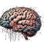brain, clock, pressure, dementia, alzheimer's, think, reflect, dirt, watercolor, abstract, psychology, philosophy, cloud, ghost, ai generated, brain, brain, brain, brain, brain
