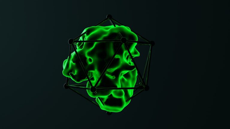 Bilharziose a green mask with a black background